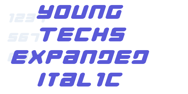 Young Techs Expanded Italic font free