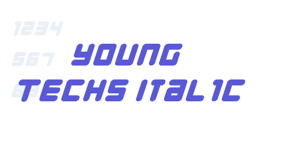 Young Techs Italic font free