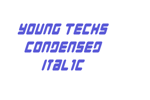 Young Techs Condensed Italic Font