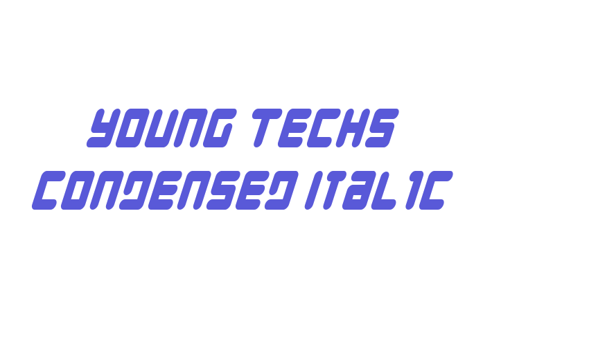 Young Techs Condensed Italic Font