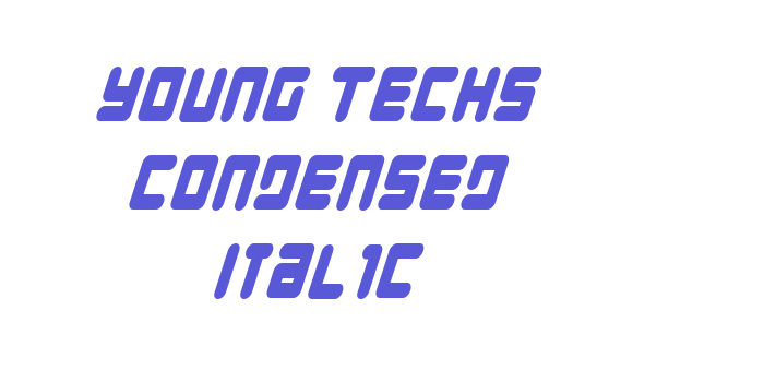 Young Techs Condensed Italic Font Download