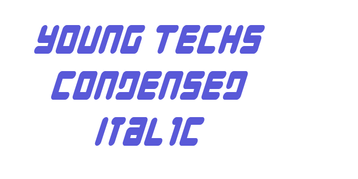 Young Techs Condensed Italic Font