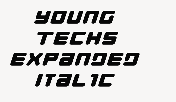 Young Techs Expanded Italic Font