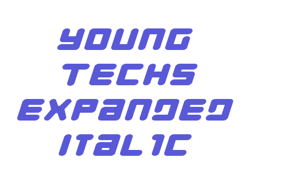 Young Techs Expanded Italic Font