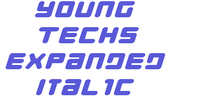 Young Techs Expanded Italic Font