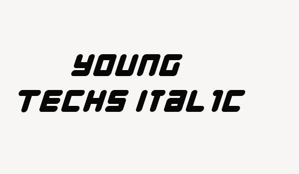 Young Techs Italic Font