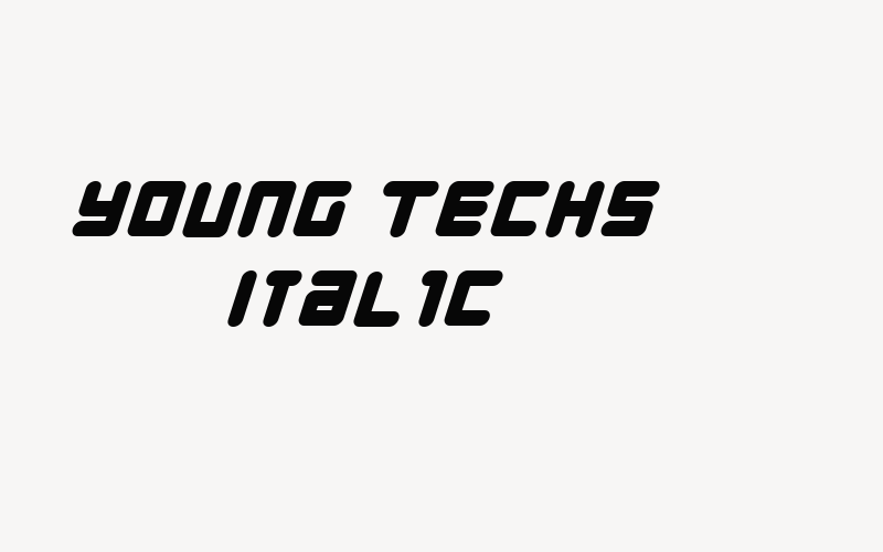 Young Techs Italic Font