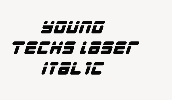 Young Techs Laser Italic Font