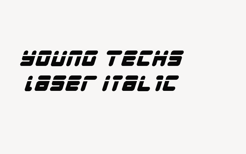 Young Techs Laser Italic Font