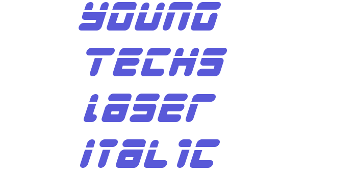 Young Techs Laser Italic Font