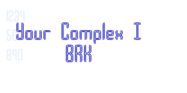 Your Complex I BRK font free