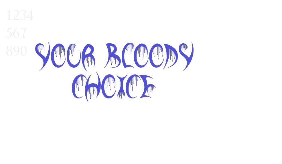 Your Bloody Choice-font-download