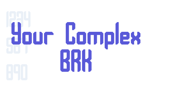 Your Complex BRK font free