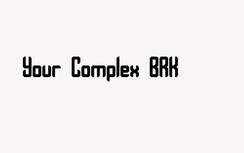 Your Complex BRK Font