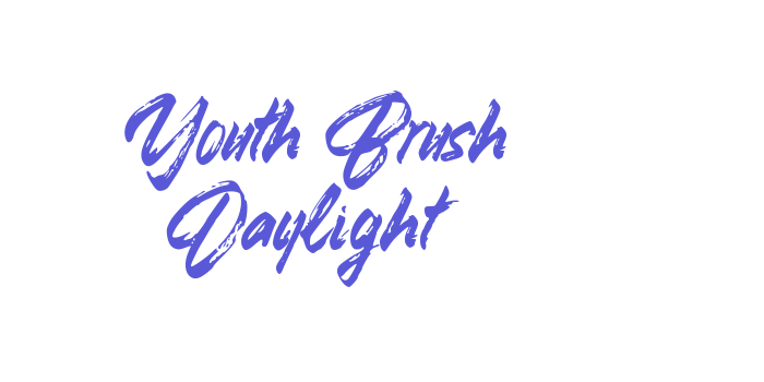 Youth Brush Daylight Font Download