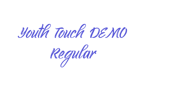 Youth Touch DEMO Regular Font Download