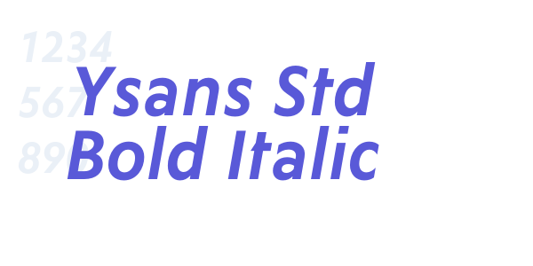 Ysans Std Bold Italic font free