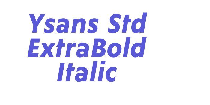 Ysans Std ExtraBold Italic Font Download