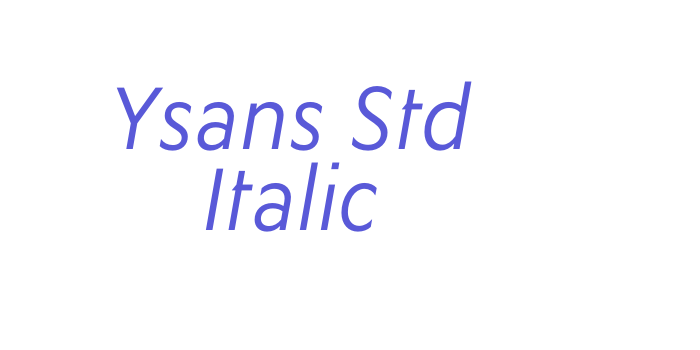 Ysans Std Italic Font Download