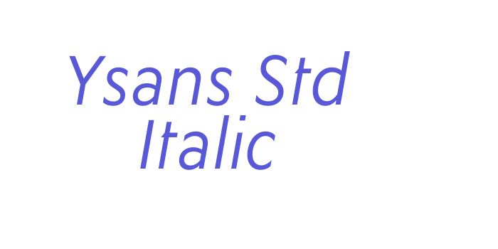 Ysans Std Italic Font