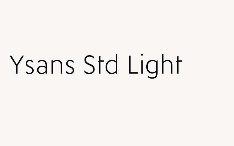 Ysans Std Light Font