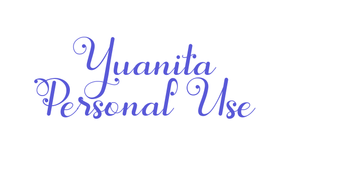 Yuanita Personal Use Font Download