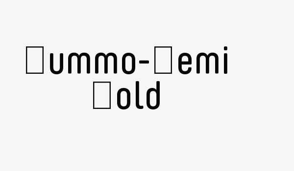 Yummo-Semi Bold Font