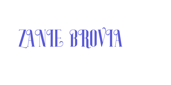 ZANIE BROVIA Font