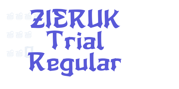 ZIERUK Trial Regular font