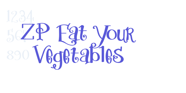 ZP Eat Your Vegetables font