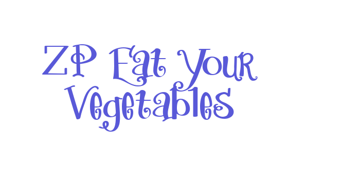 ZP Eat Your Vegetables Font Download