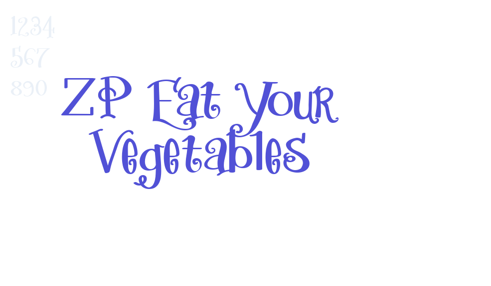 ZP Eat Your Vegetables-font-download