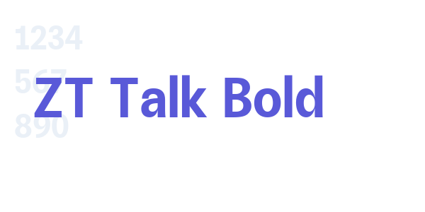 ZT Talk Bold font