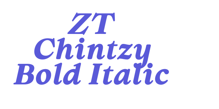 ZT Chintzy Bold Italic Font Download