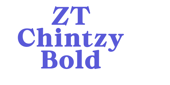 ZT Chintzy Bold Font