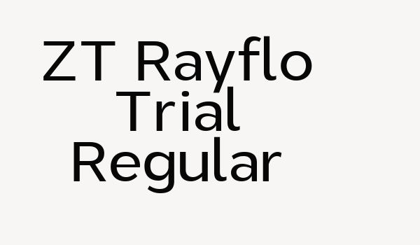 ZT Rayflo Trial Regular Font