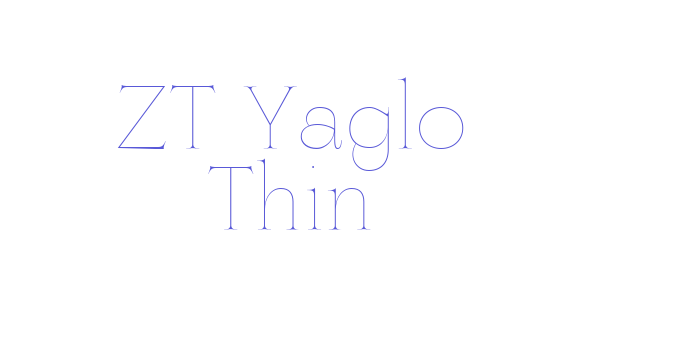 ZT Yaglo Thin Font Download