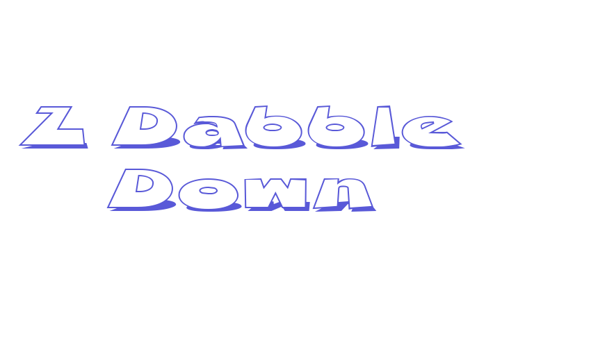 Z Dabble Down Font Download