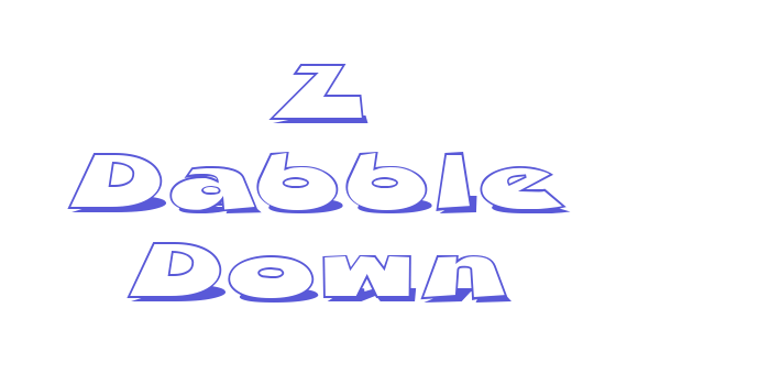 Z Dabble Down Font Download