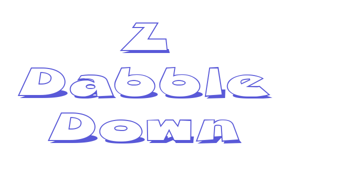 Z Dabble Down Font