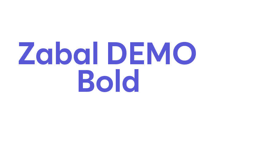 Zabal DEMO Bold Font