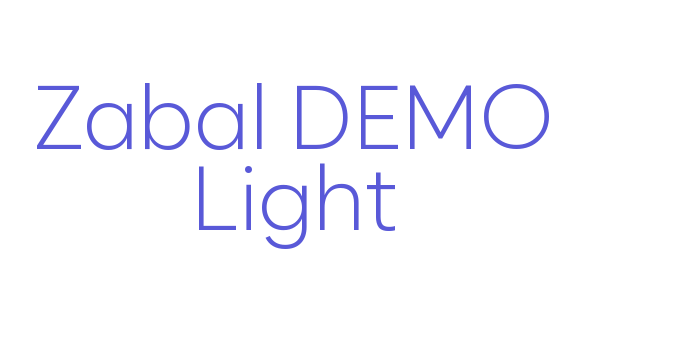 Zabal DEMO Light Font Download