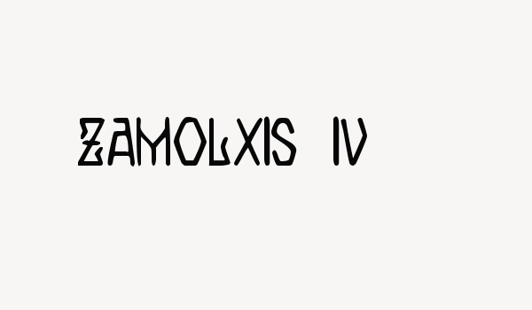 Zamolxis IV Font