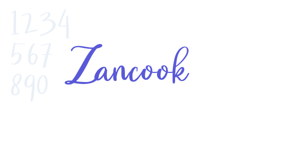 Zancook font free