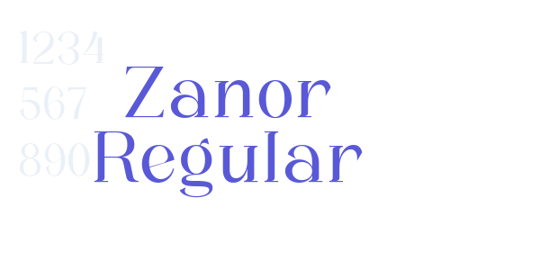 Zanor Regular font free