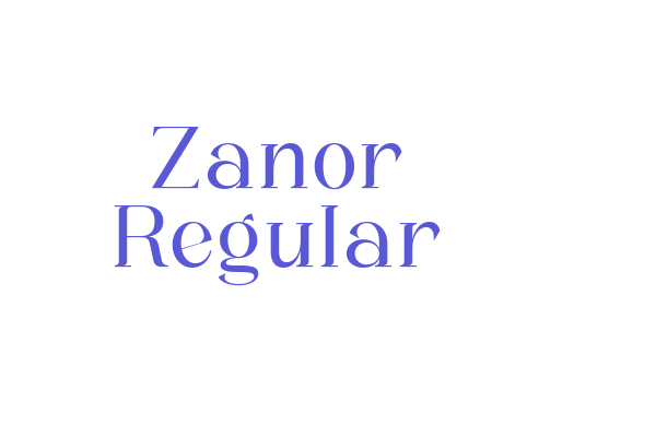 Zanor Regular Font