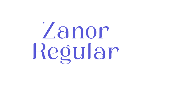 Zanor Regular Font Download