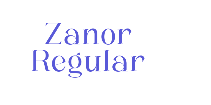 Zanor Regular Font