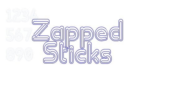 Zapped Sticks font