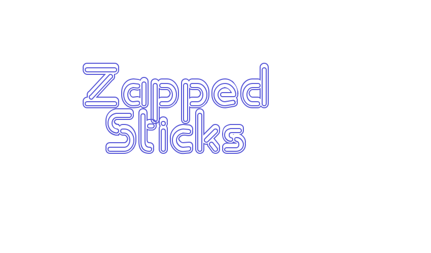 Zapped Sticks Font